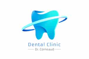 Vetor grátis gradiente moderno logotipo de uma clínica odontológica,