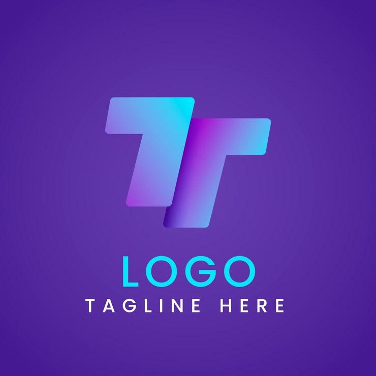 Vetor grátis gradiente tt modelo de logotipo