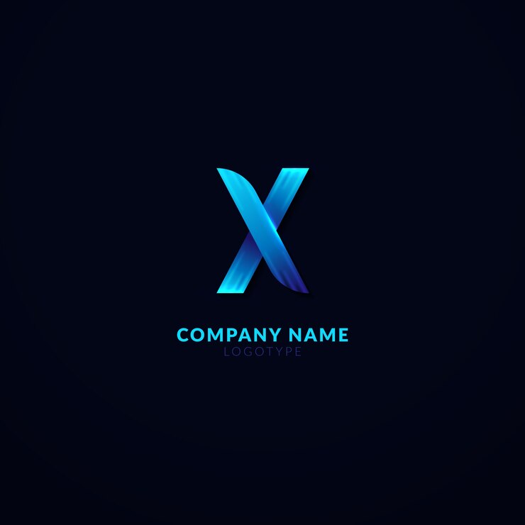 Vetor grátis gradiente x logotipo da letra
