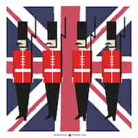 Vetor grátis grande guarda britain bandeira vetor