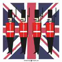 Vetor grátis grande guarda britain bandeira vetor