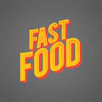 Vetor grátis graphic vector illustration conceito de palavra de fast-food