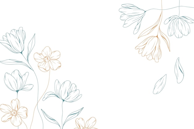Gravura de fundo floral