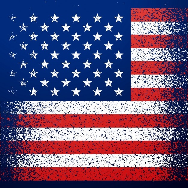 Grunge textura fundo da bandeira americana