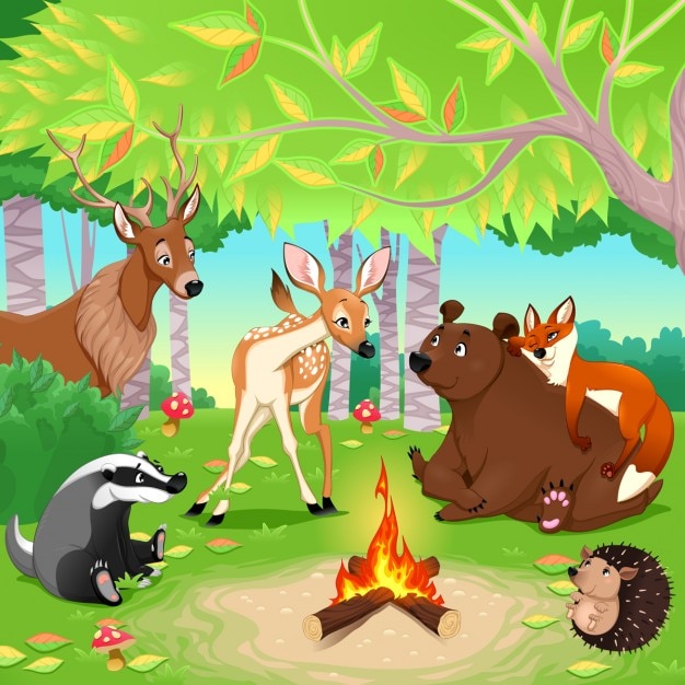 Vetor grátis grupo de animais com fundo os lados repetir perfeitamente para uma possível embalagens ou gráfico