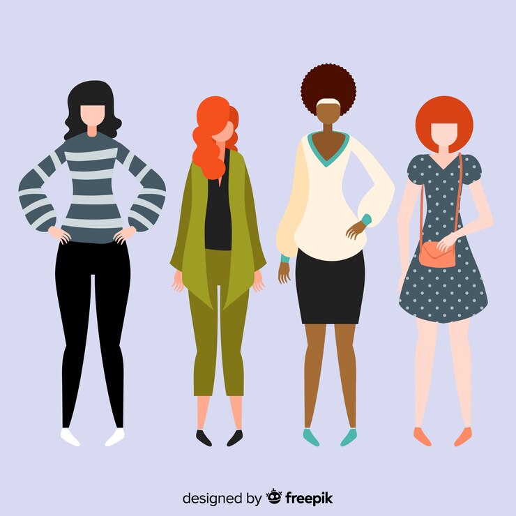 Vetor grátis grupo inter-racial de mulheres