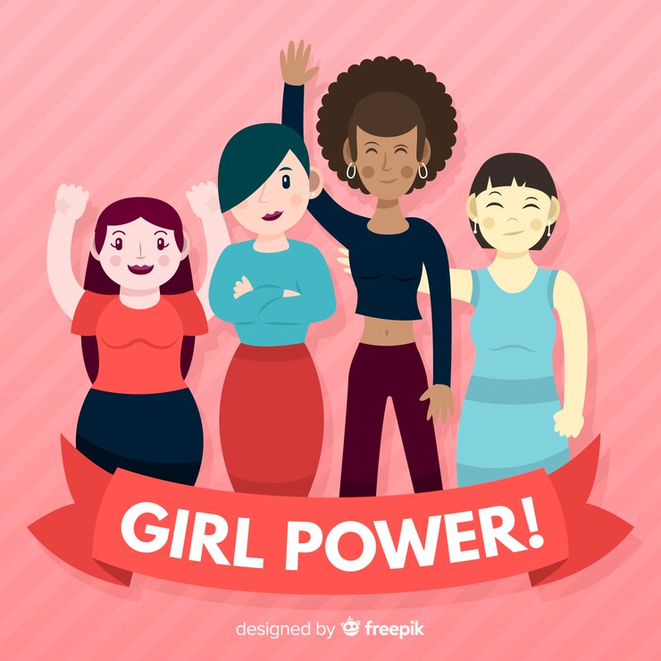 Vetor grátis grupo internacional de mulheres com design plano