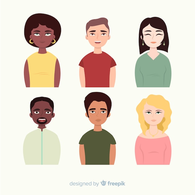 Grupo multirracial de fundo de pessoas