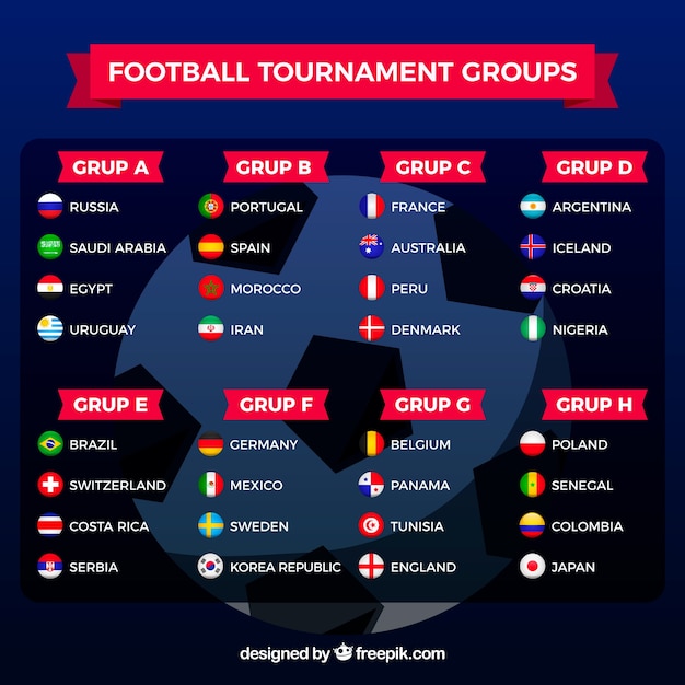 Copa do Mundo FIFA. copa do mundo 2022. modelo de calendário de jogos.  tabela de resultados de futebol, bandeiras de países do mundo. ilustração  vetorial grátis 10599238 Vetor no Vecteezy