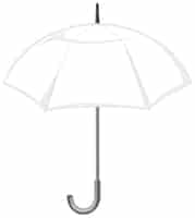 Vetor grátis guarda-chuva branco aberto isolado