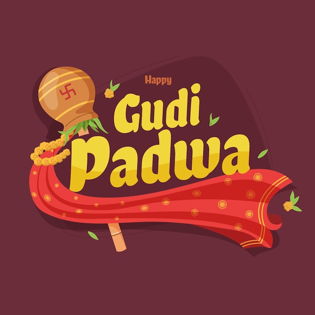 Gudi padwa em design plano