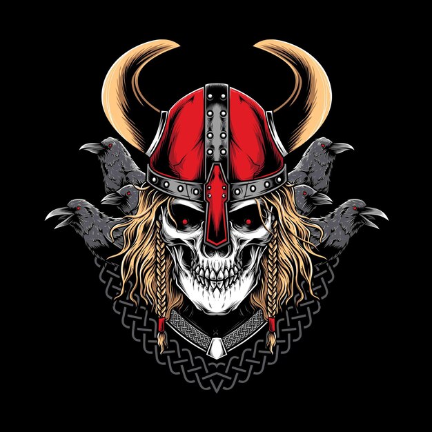 Guerreiro viking com corvo