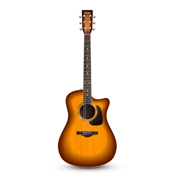 Vetor grátis guitar realistic isolated
