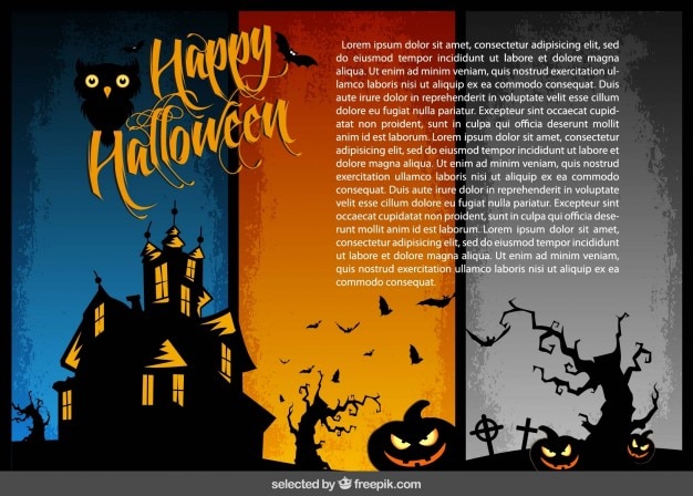 Vetor grátis halloween fundo da casa