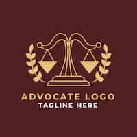 Vetor grátis hand drawn advocate logo design