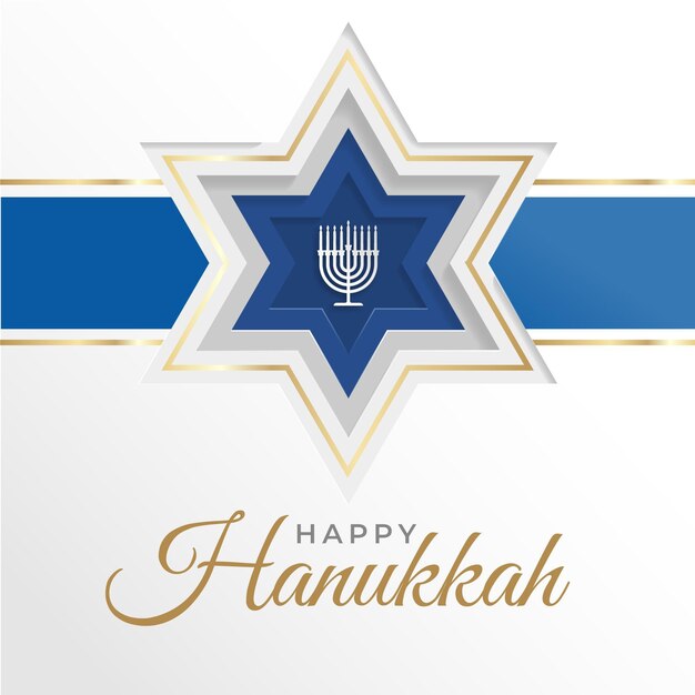 Hanukkh em estilo de papel