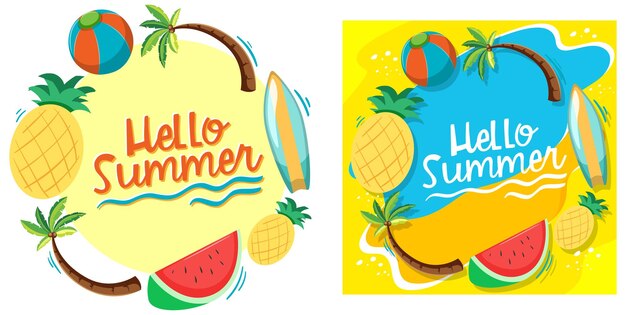 Hello Summer banner template