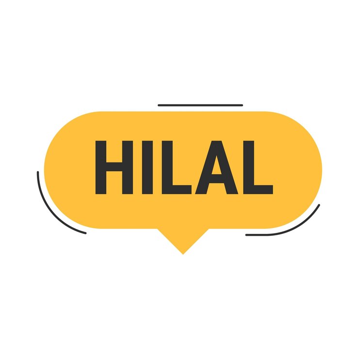 Vetor grátis hilal avistando banner de texto explicativo de vetor laranja com informações sobre a lua crescente