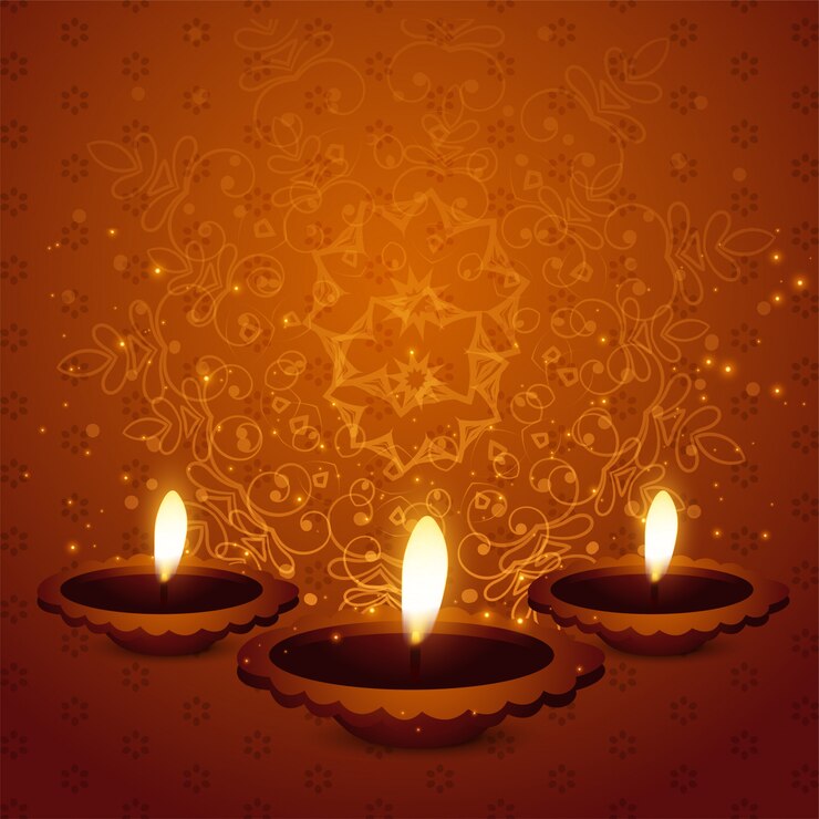 Vetor grátis hindu diwali festival fundo bonito