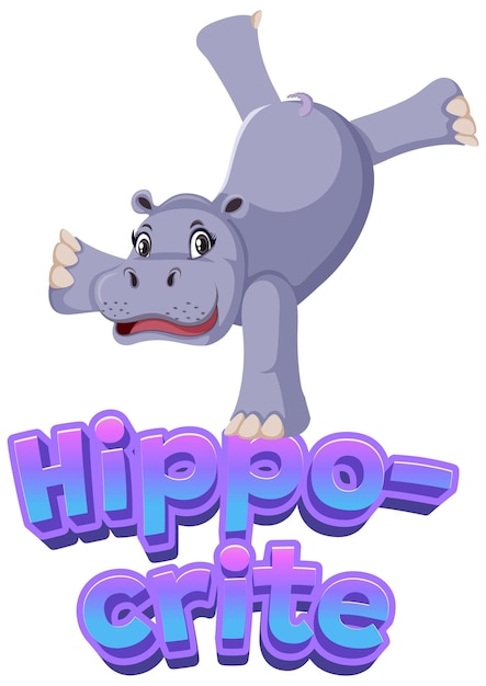 Hippocrite a funny animal cartoon picture pun