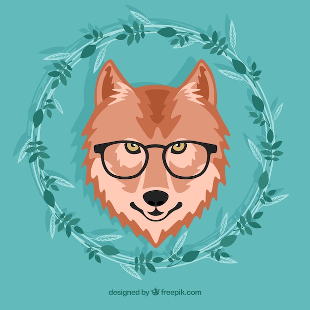 Hispster wolf background