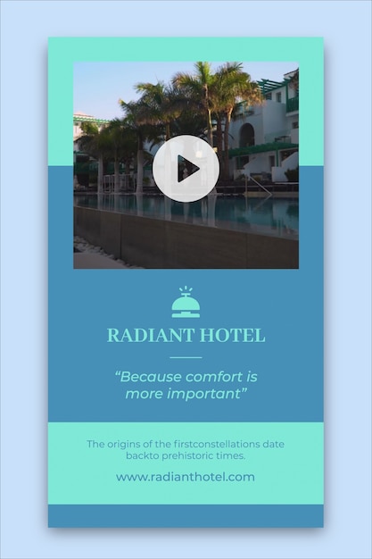 História do Instagram do hotel radiante Duotone