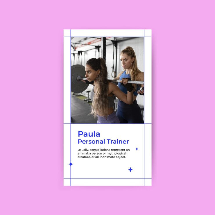 Vetor grátis história moderna do instagram de personal trainer