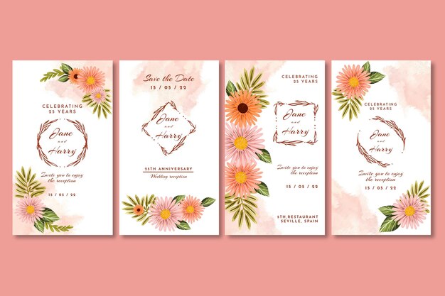 Histórias de aniversário de casamento no Instagram