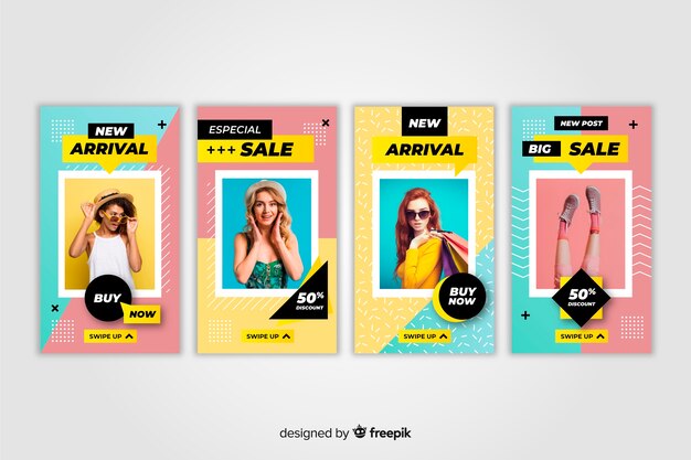 Histórias de instagram de venda de moda