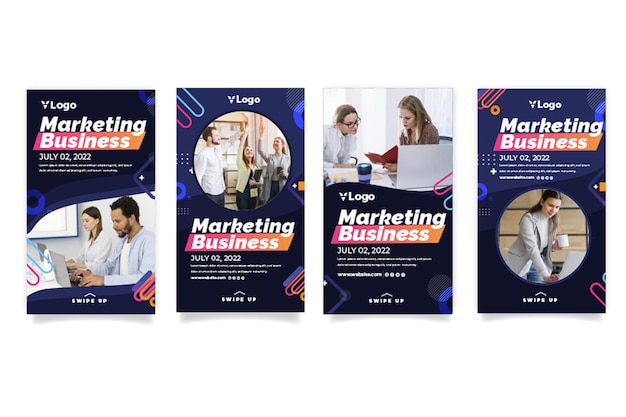 Histórias de marketing de negócios no instagram