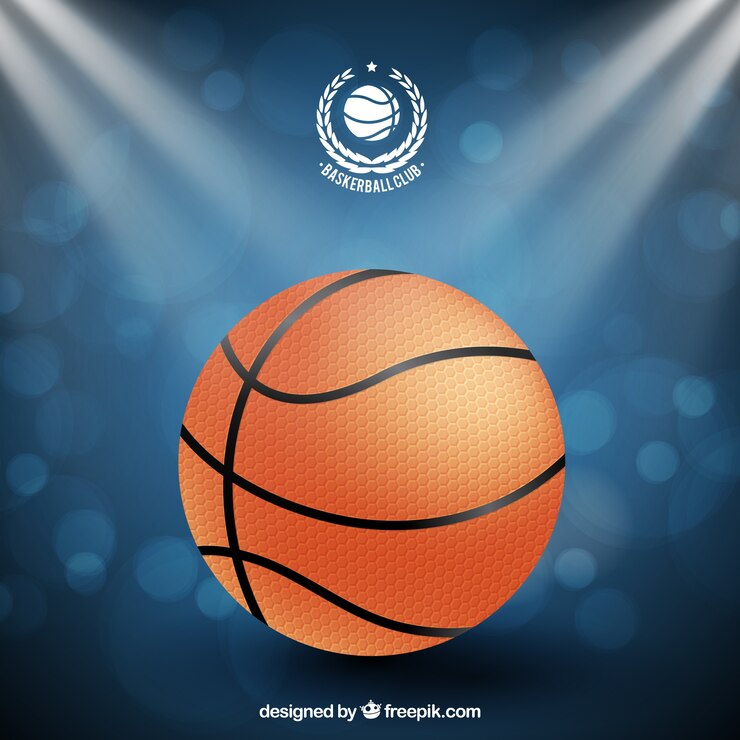 Vetor grátis histórico de basquete bokeh