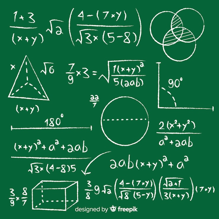 Vetor grátis histórico de tábuas de matemática