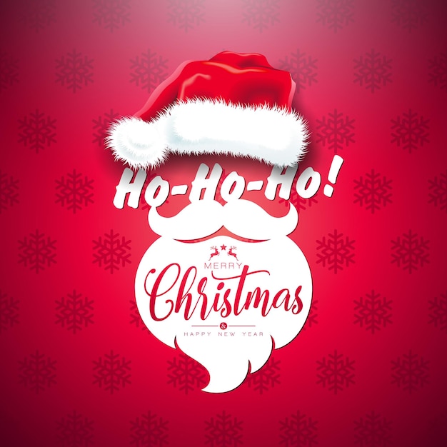 Ho ho ho citação. frase tradicional de natal. papai noel e letras