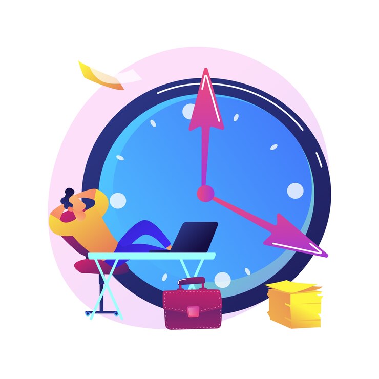 Vetor grátis homem relaxando no escritório. pausa do trabalho.