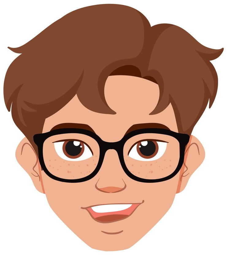 Vetor grátis homem sorridente com óculos