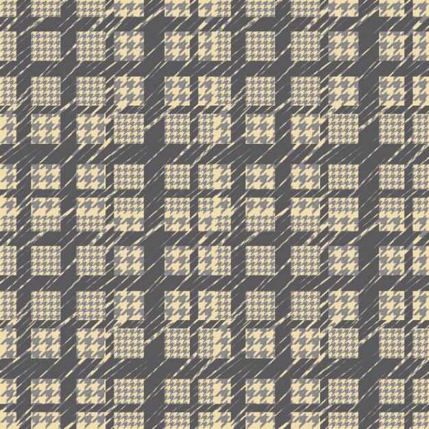 Vetor grátis houndstooth padrão amarelo e cinza