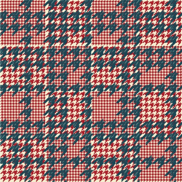 Vetor grátis houndstooth padrão checkered