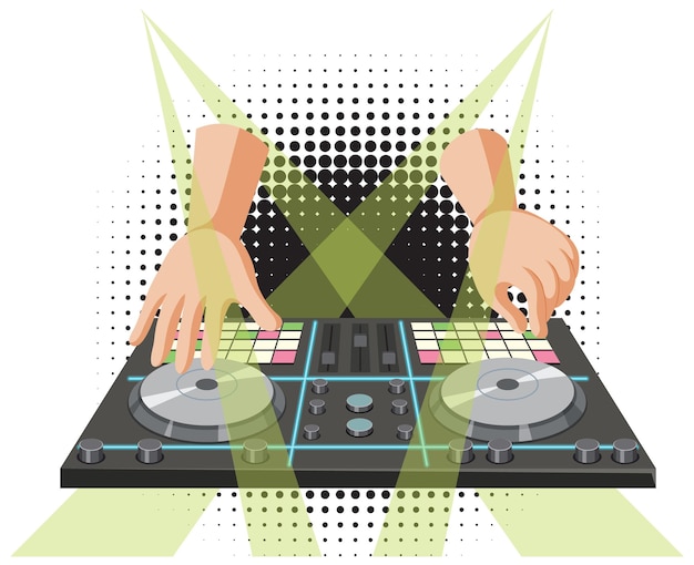Ícone de controlador de música DJ em fundo branco