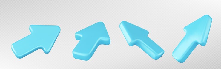 Vetor grátis ícone de cursor de seta do mouse de renderização 3d para clicar no vetor