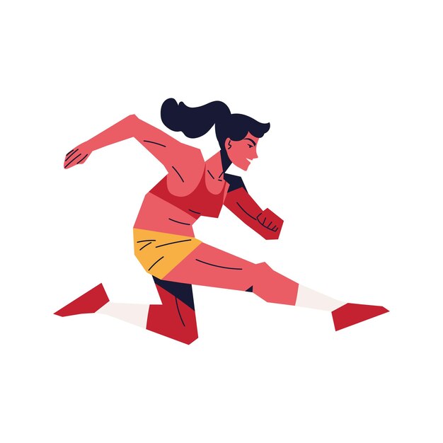 ícone de esportes e atividade física de mulher isolado