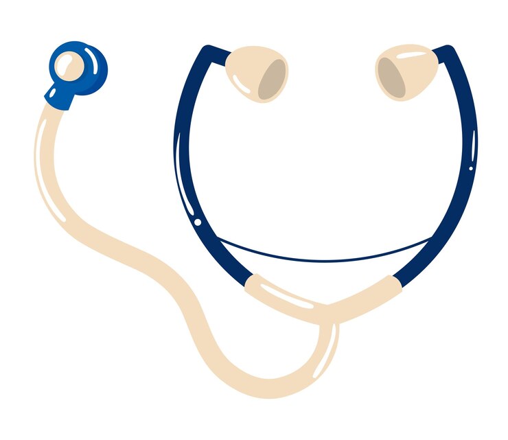 Vetor grátis ícone de estetoscópio médico