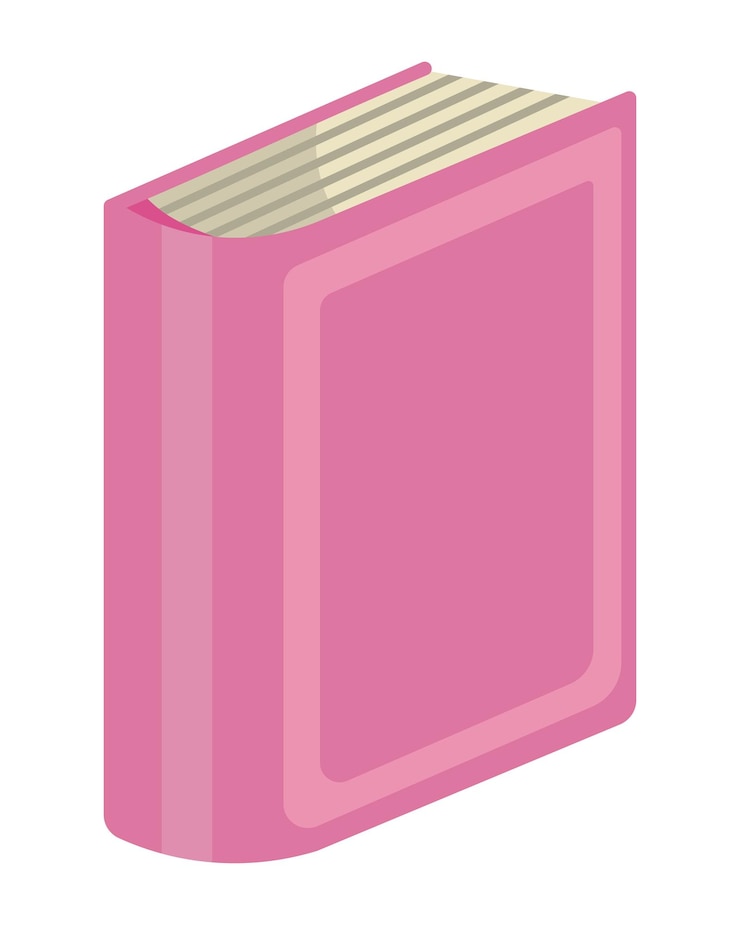 Vetor grátis ícone de livro rosa