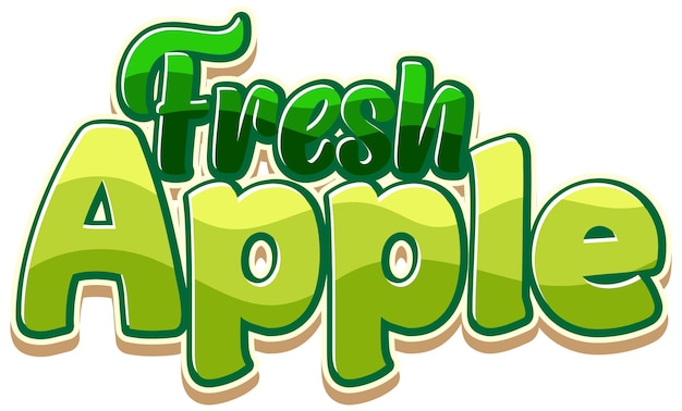 Ícone de texto de maçã verde
