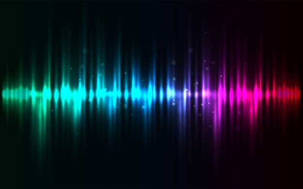 ícone de vetor realista. Equalizador de ondas sonoras de música colorida.