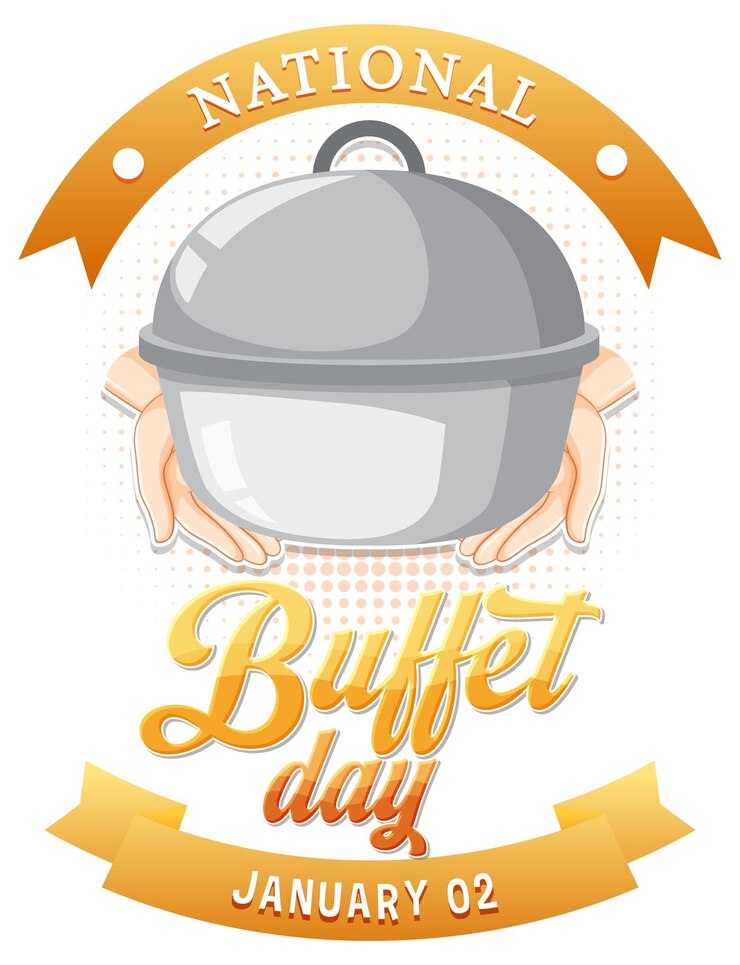 Vetor grátis ícone do dia nacional do buffet
