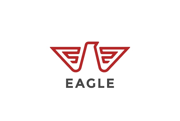 Vetor grátis Ícone do logotipo da águia. estilo heráldico.