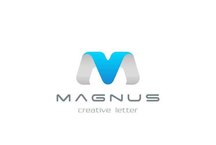 Vetor grátis ícone do logotipo da letra m.