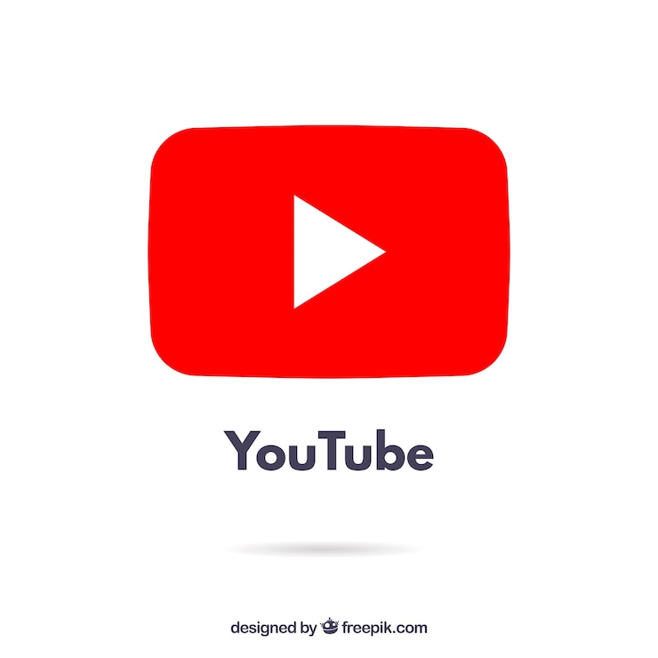 Vetor grátis ícone do player do youtube com design plano