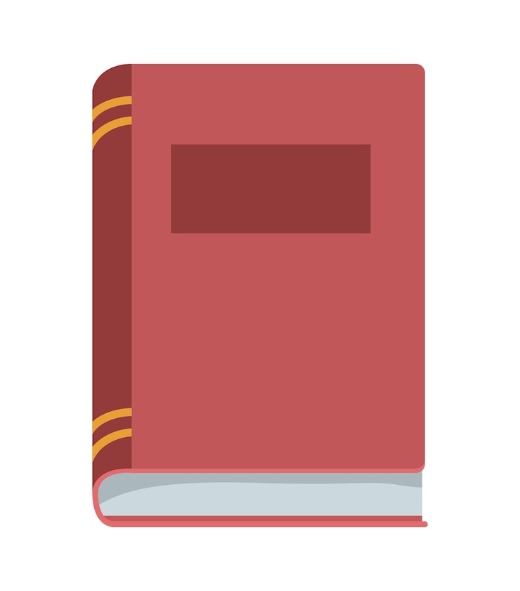 Vetor grátis ícone fechado de livro de texto vermelho
