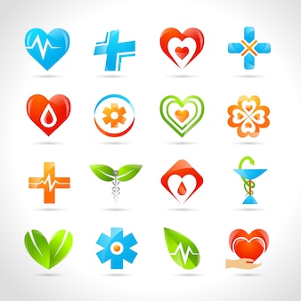 Ícones do logotipo médico